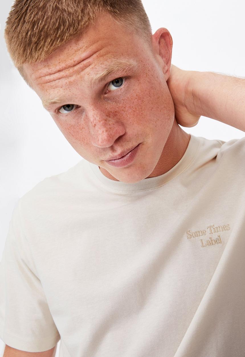 Cotton On - Tbar text T-shirt - bone