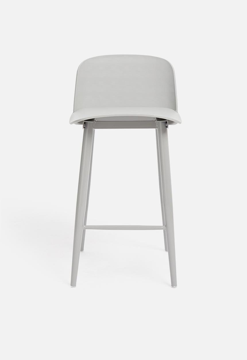 Sixth Floor - Embossed felix kitchen stool - light grey