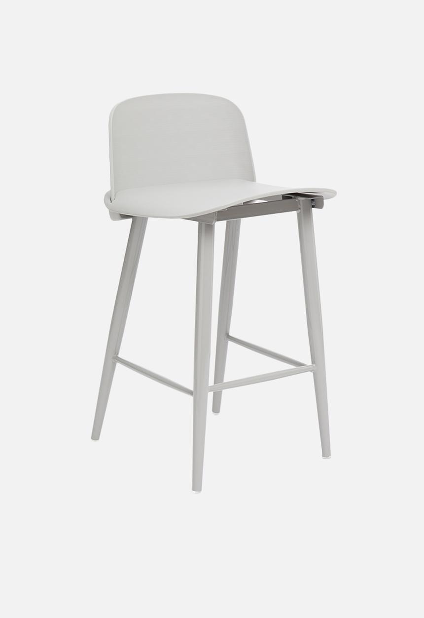 Sixth Floor - Embossed felix kitchen stool - light grey