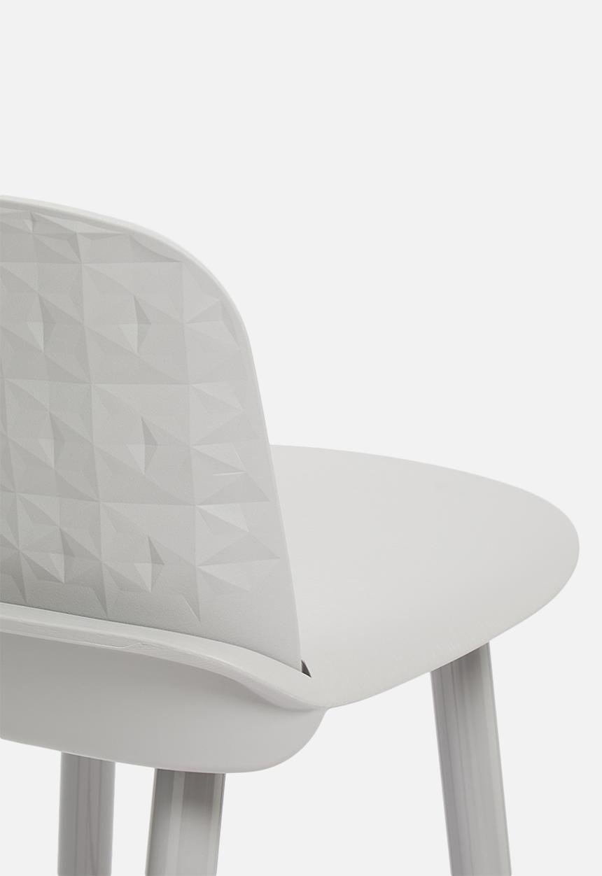 Sixth Floor - Embossed felix kitchen stool - light grey