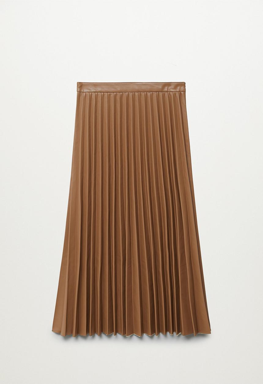 MANGO - Skirt ona - medium brown