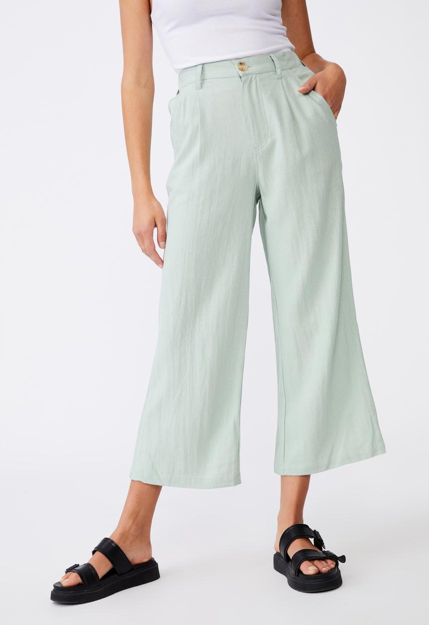 Cotton On - Cindy wide leg pant - lush green