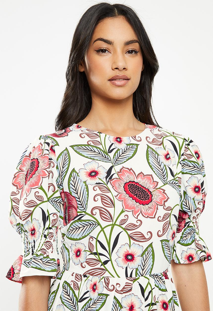 Glamorous - Petite Floral midi - cream 2