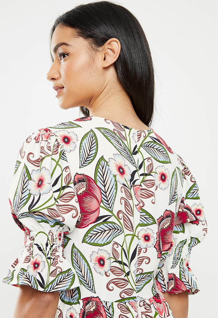 Glamorous - Petite Floral midi - cream 2