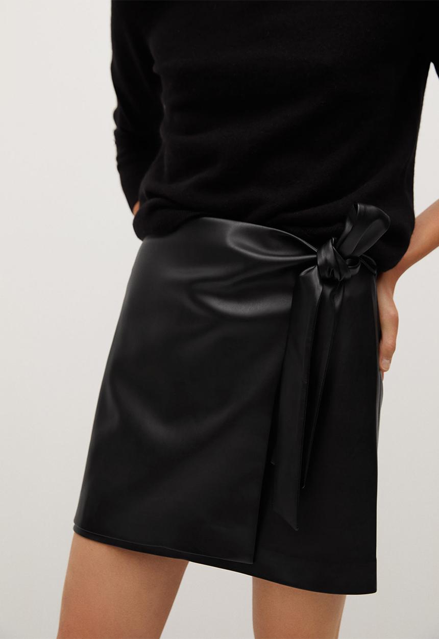 MANGO - Skirt fire - black