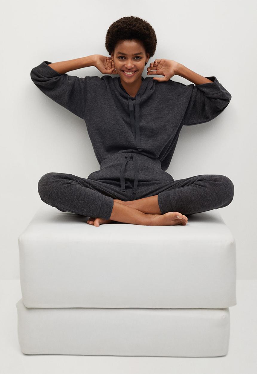 MANGO - Trousers maxime - dark grey