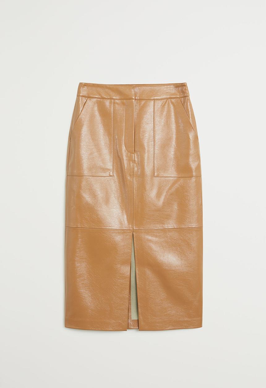MANGO - Skirt boli - light beige