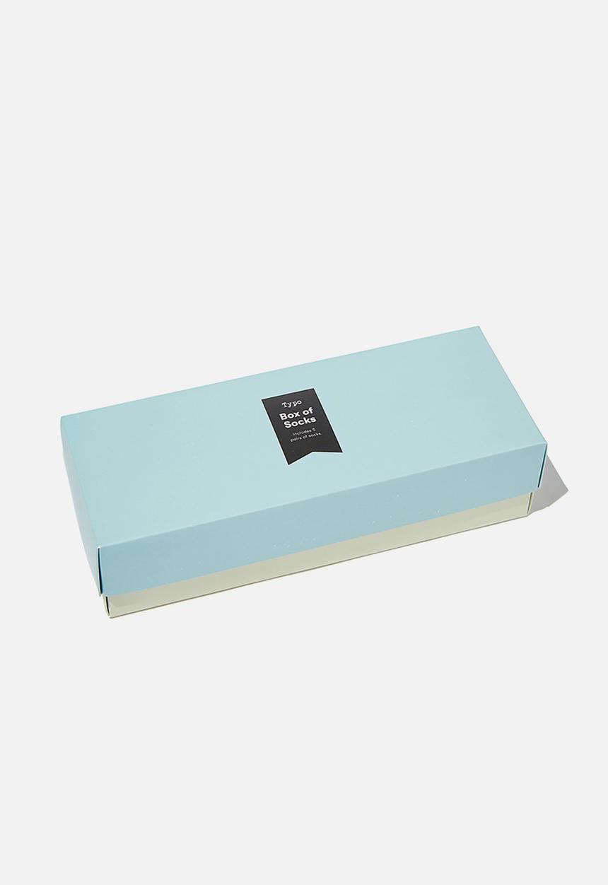 Cotton On - Earth crew box socks - blue & green