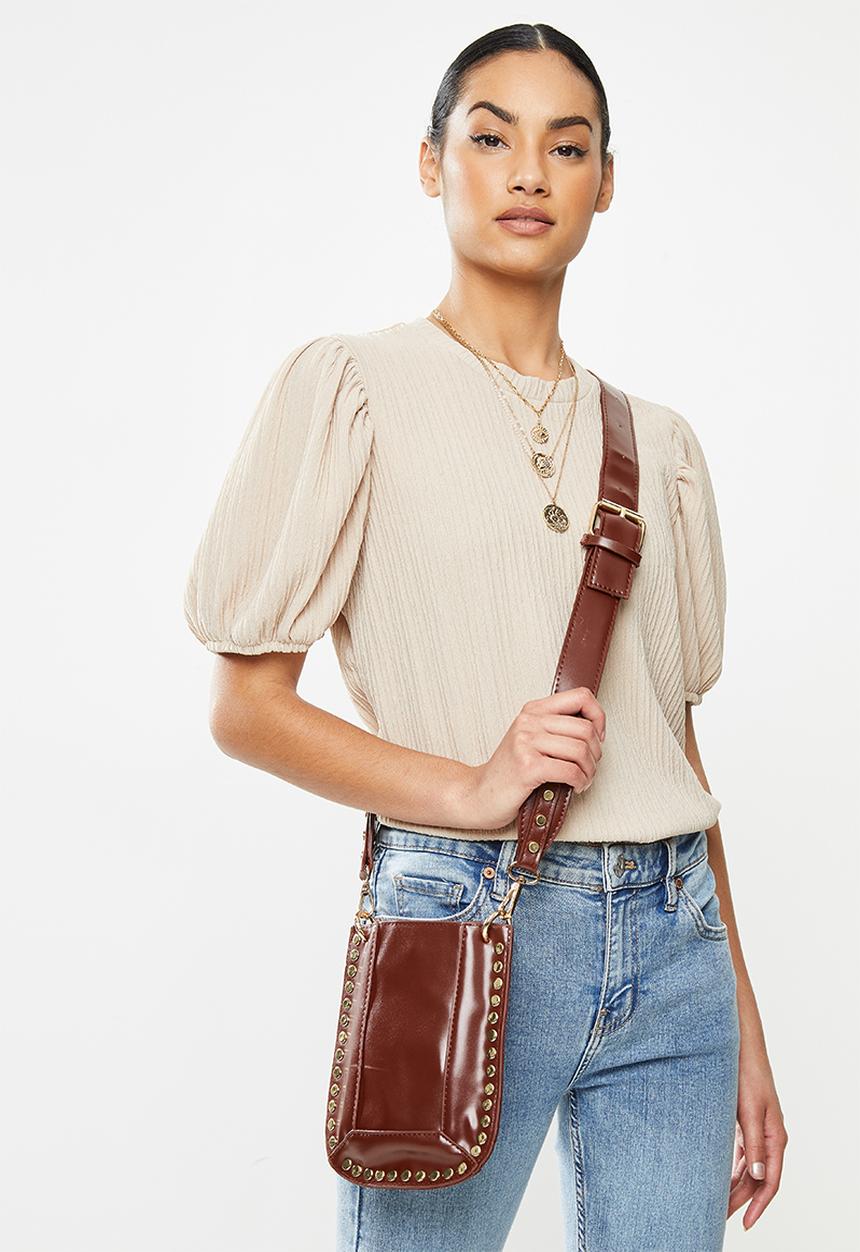 Superbalist - Studded crossbody - brown