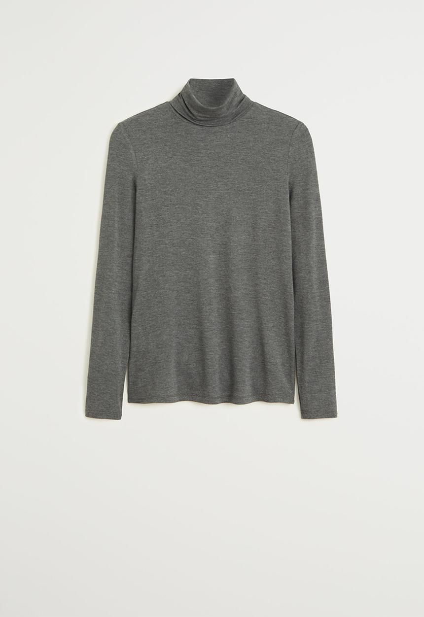 MANGO - T-shirt second - medium grey