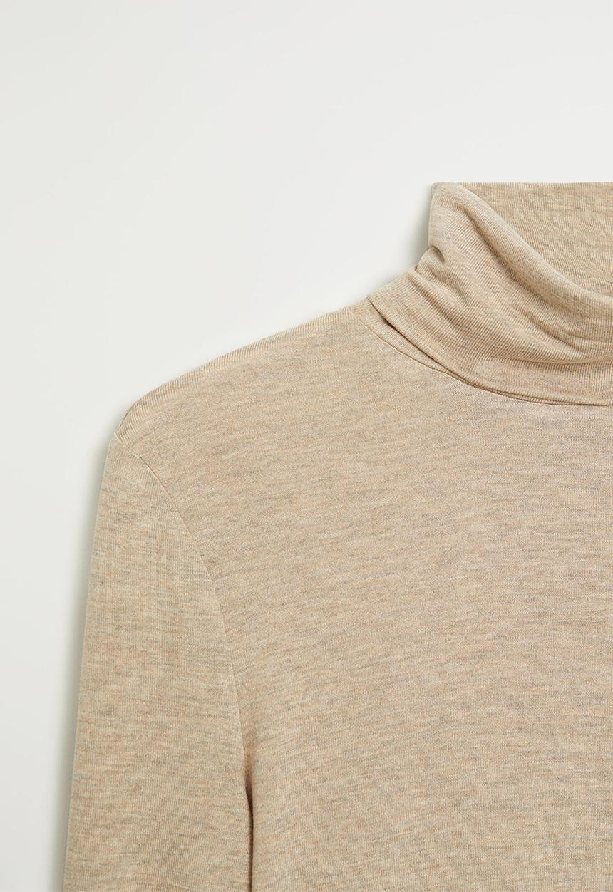 MANGO - T-shirt second - pastel brown