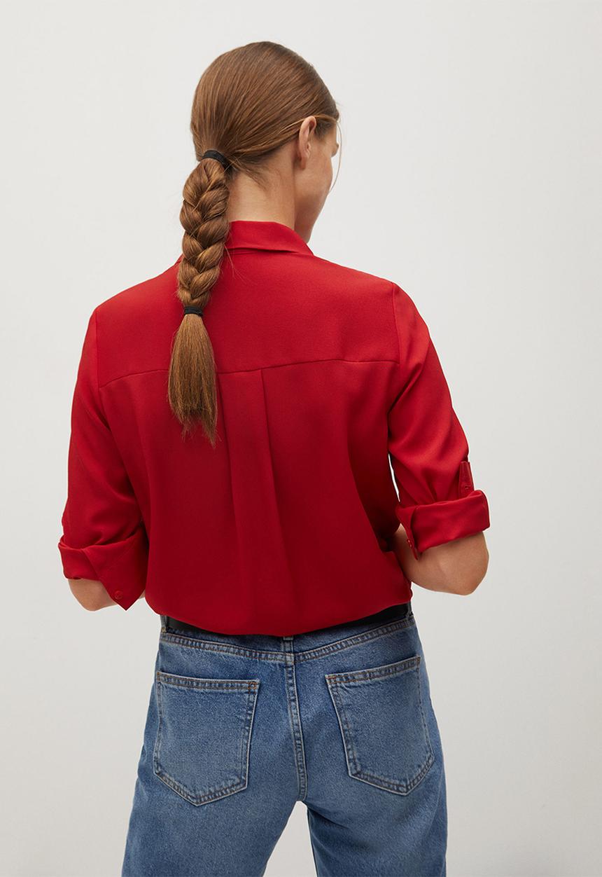 MANGO - Shirt basic - red