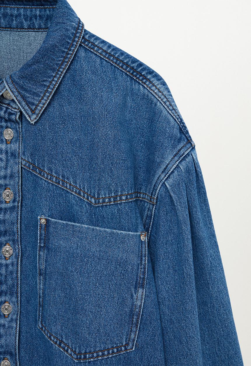 MANGO - Oversized shirt denim70 - open blue