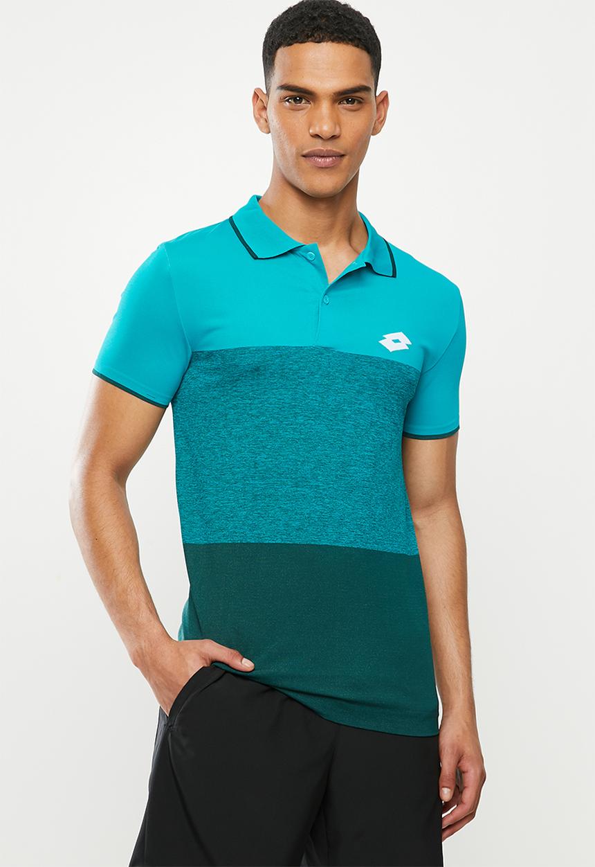 lotto - Tennis tech polo - blue & green