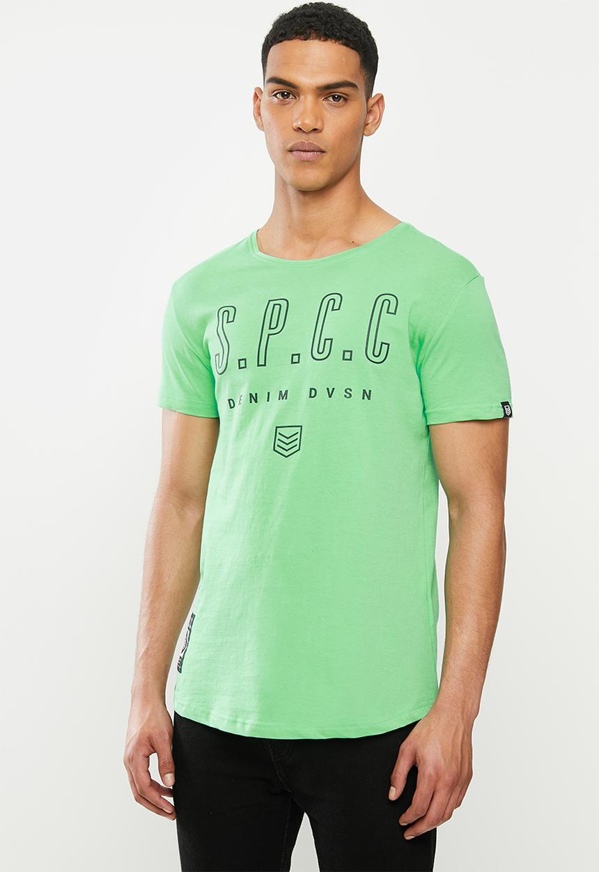 S.P.C.C - Addle fashion scooped hem t-shirt - quiet wave