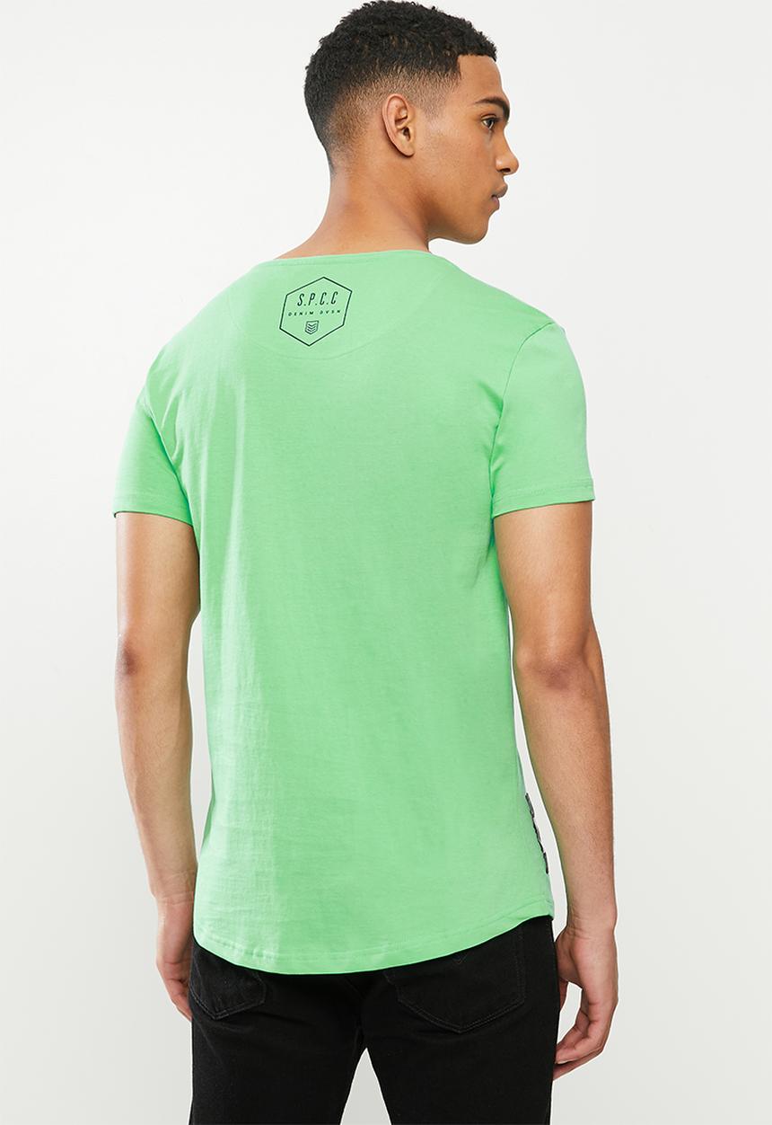 S.P.C.C - Addle fashion scooped hem t-shirt - quiet wave
