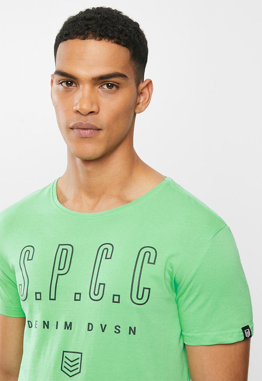 S.P.C.C - Addle fashion scooped hem t-shirt - quiet wave