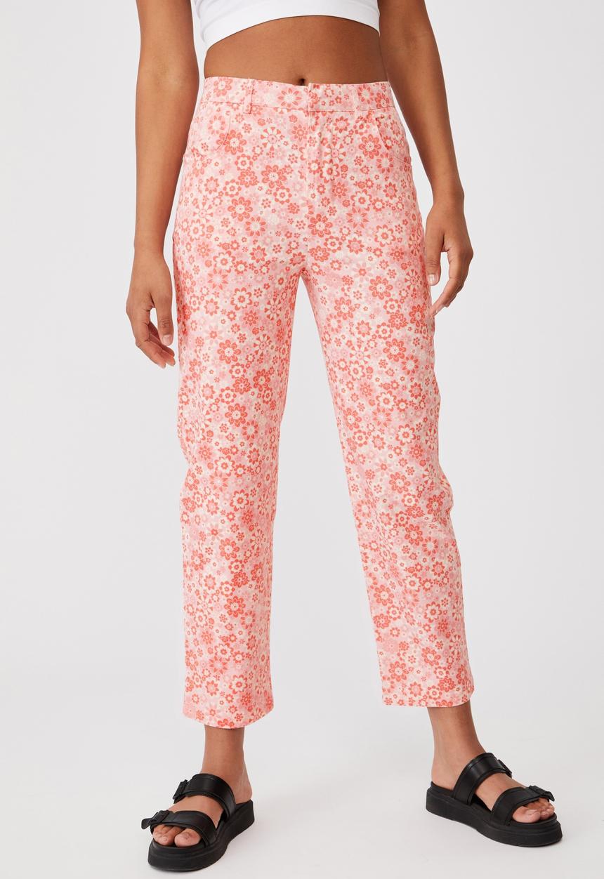 Cotton On - Happy pants - emma floral sugar pink