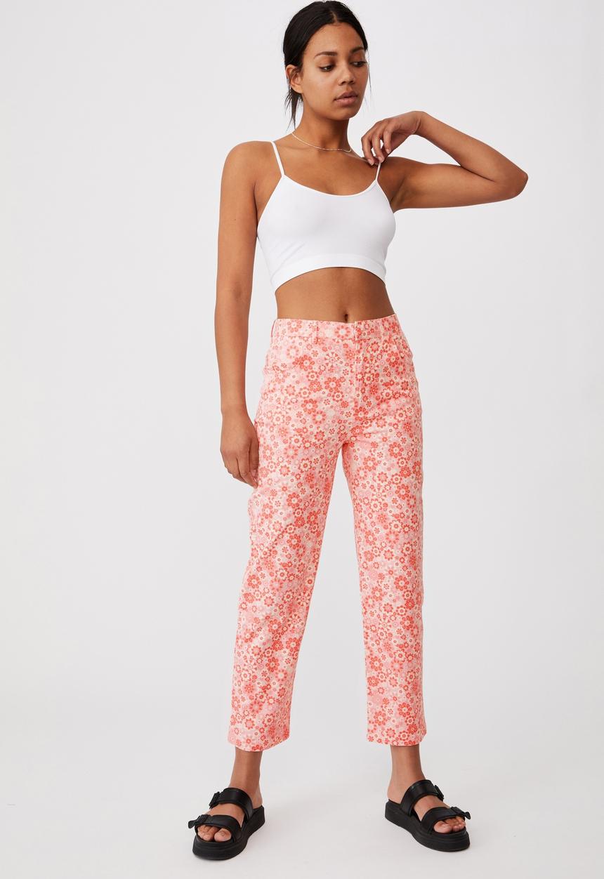 Cotton On - Happy pants - emma floral sugar pink
