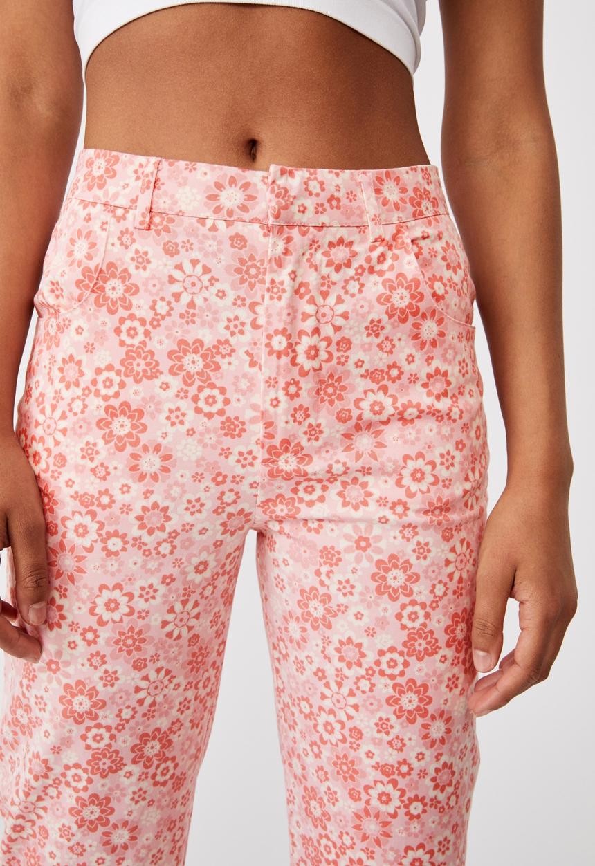 Cotton On - Happy pants - emma floral sugar pink