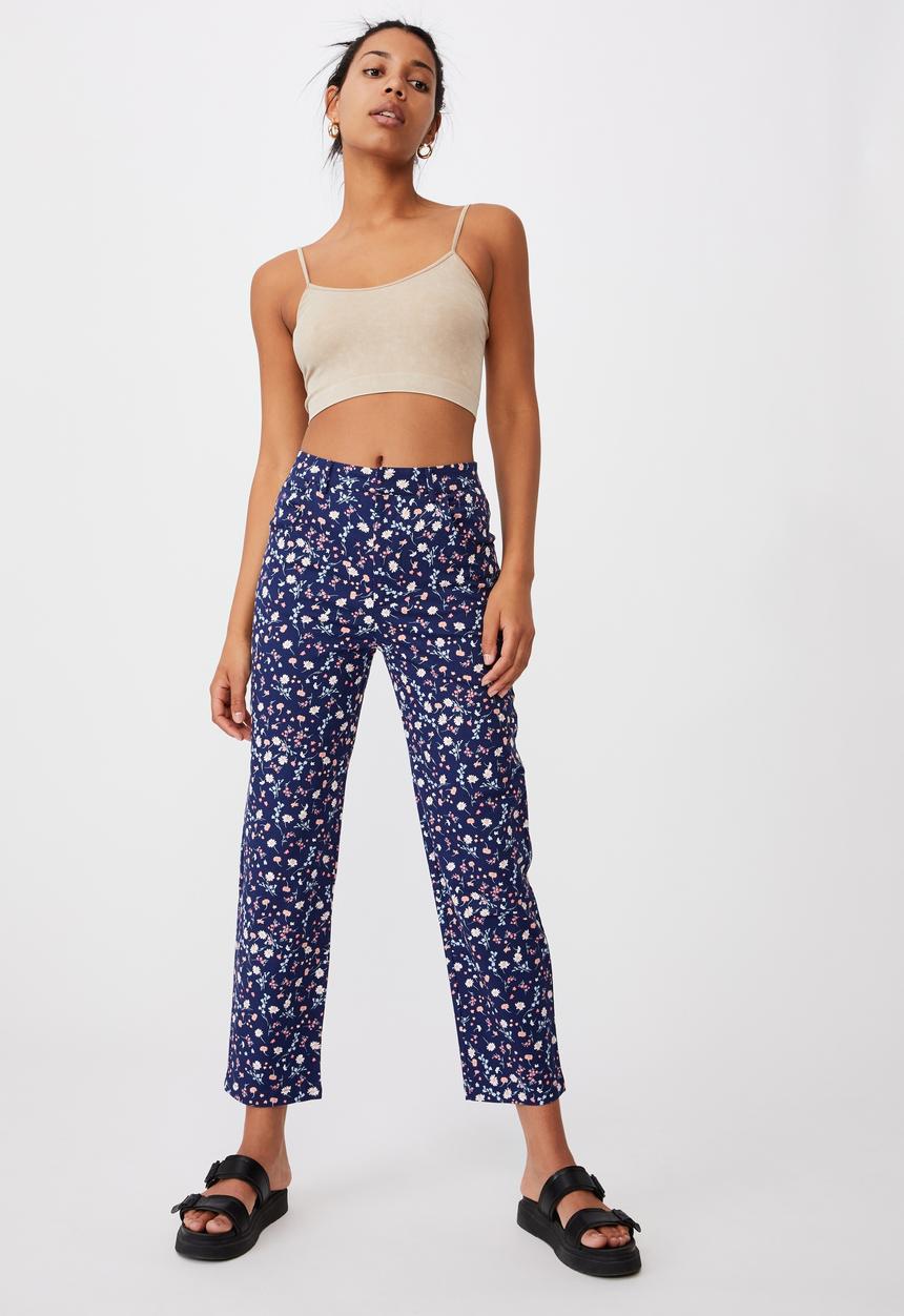 Cotton On - Happy pants - jordie floral medieval blue