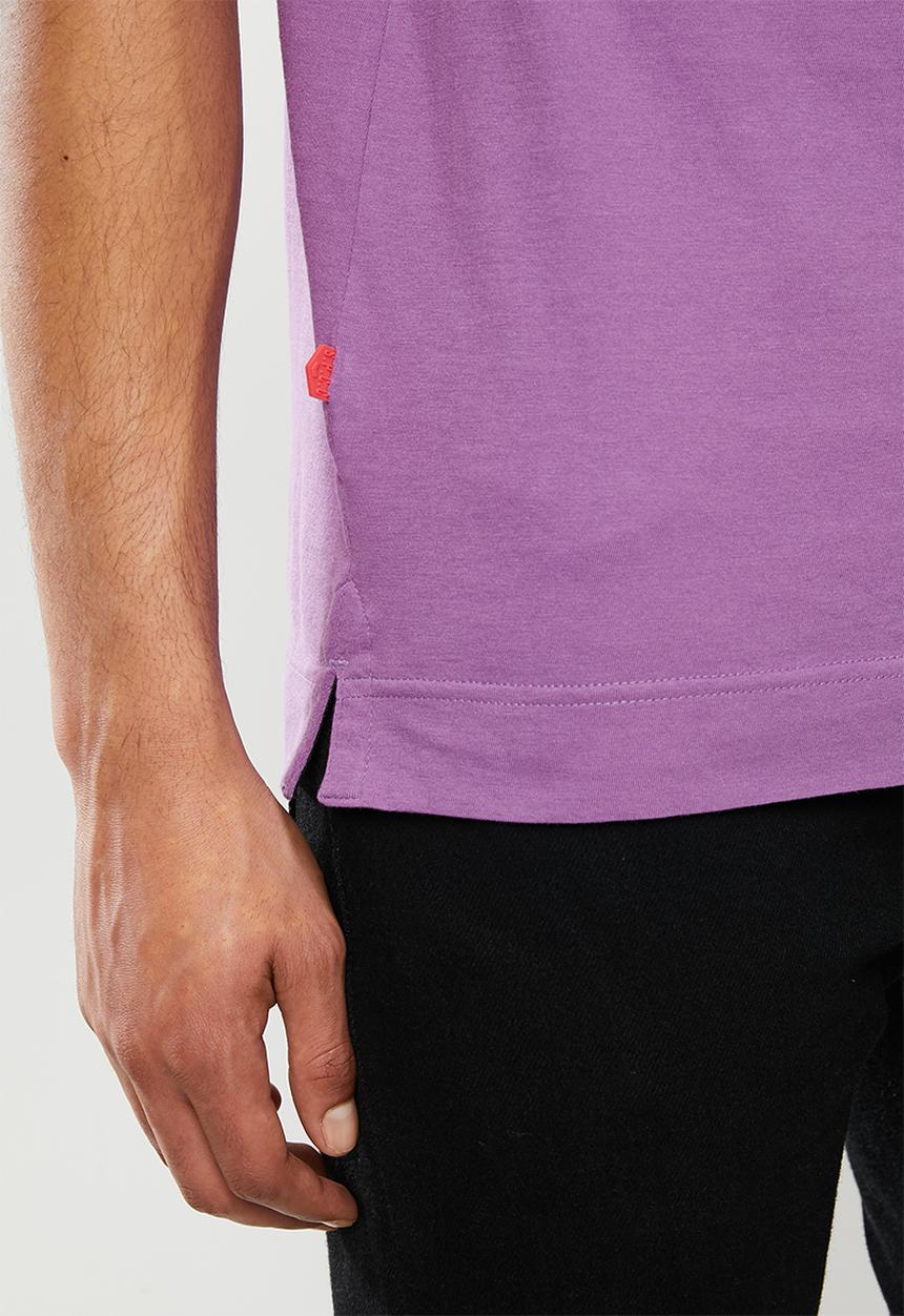 S.P.C.C - Panyer fashion side slit straight hem t-shirt - purple nitro