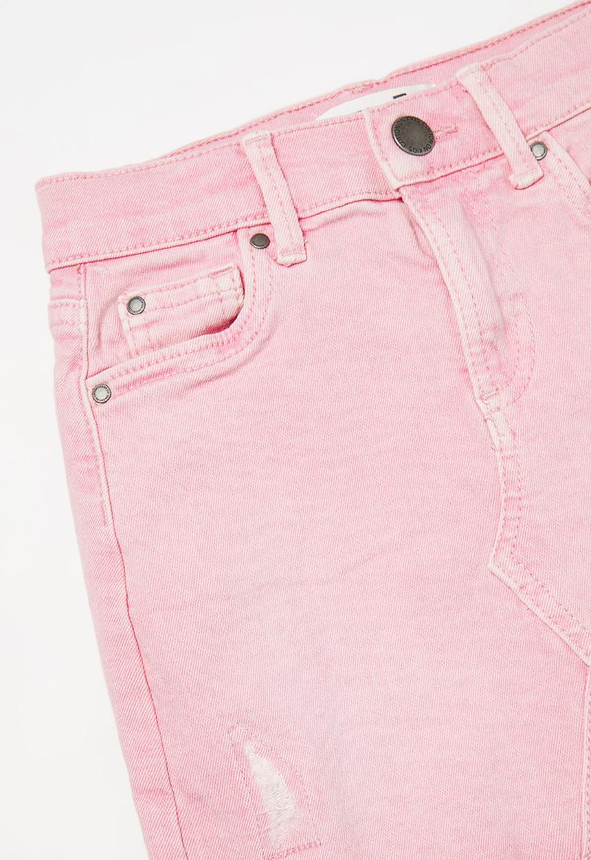 Cotton On - Finn denim skirt - pink