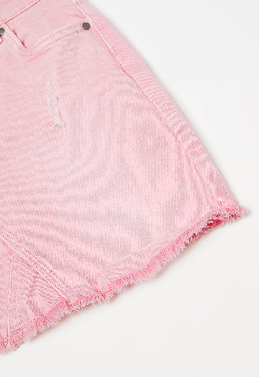 Cotton On - Finn denim skirt - pink