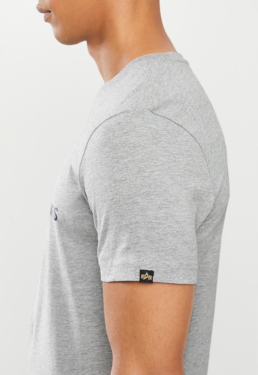 Alpha Industries - Alpha logo print tee - grey melange