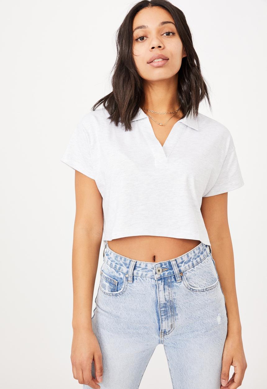 Cotton On - Ryan short sleeve polo - silver marle