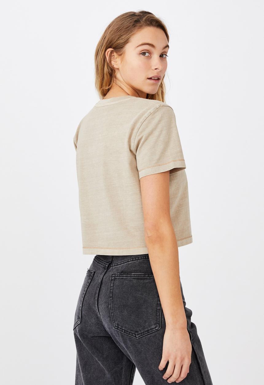 Cotton On - The baby tee - washed vintage taupe