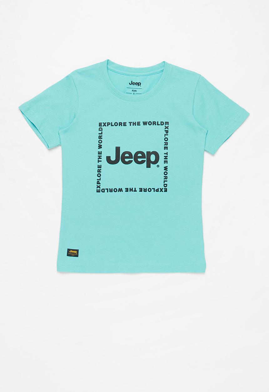 JEEP - Dallas short sleeve graphic print tee - aqua