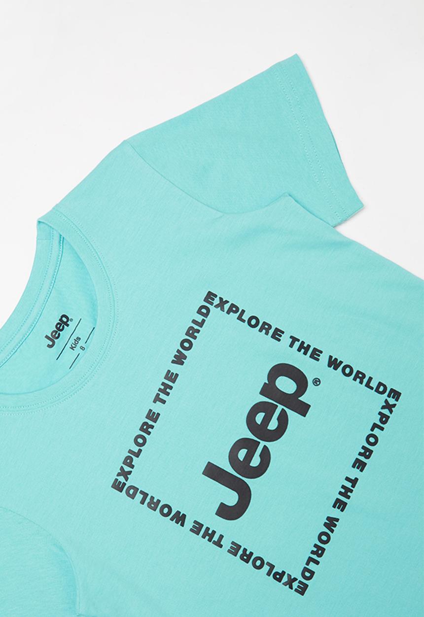JEEP - Dallas short sleeve graphic print tee - aqua