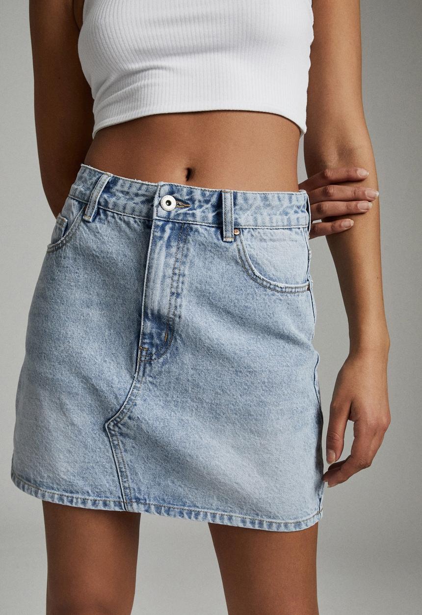 Cotton On - The classic denim skirt - burleigh blue