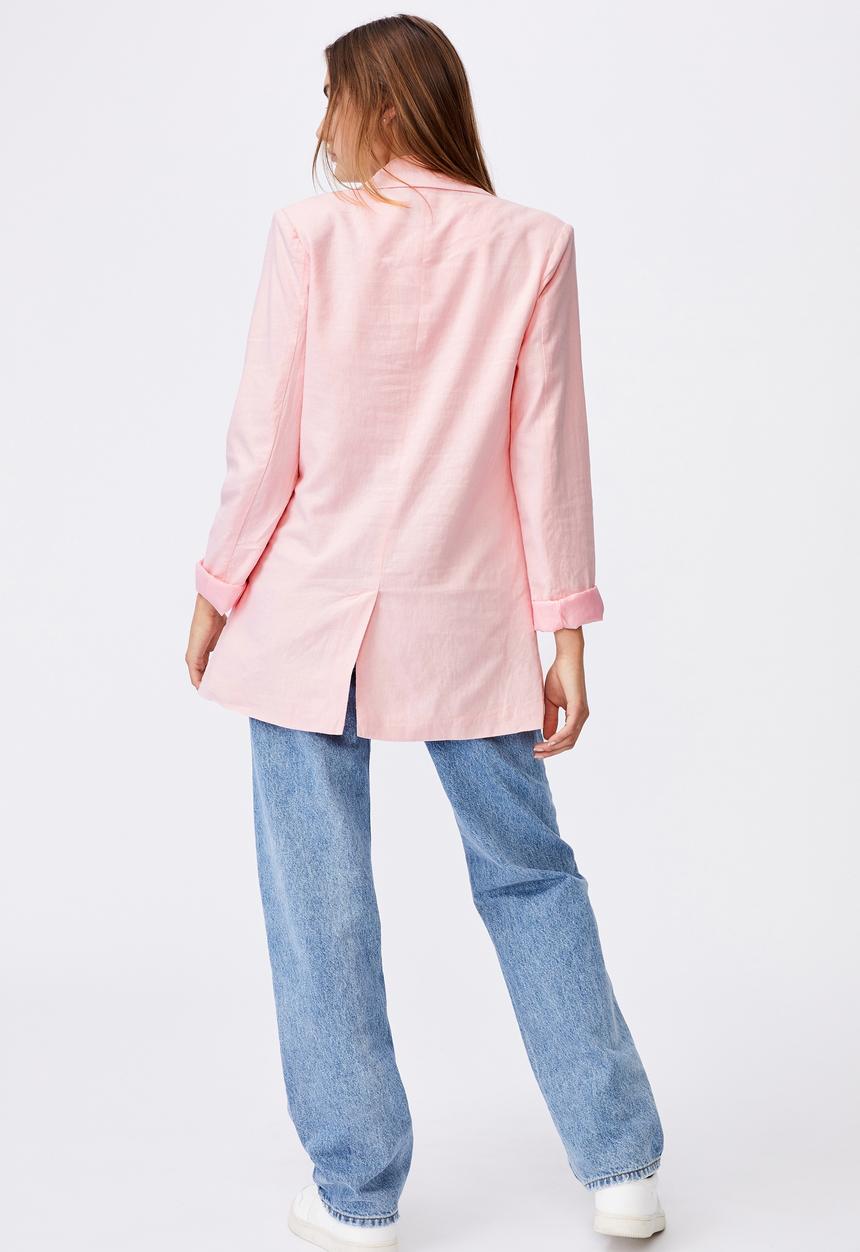 Cotton On - Ultimate linen blazer - sugar pink