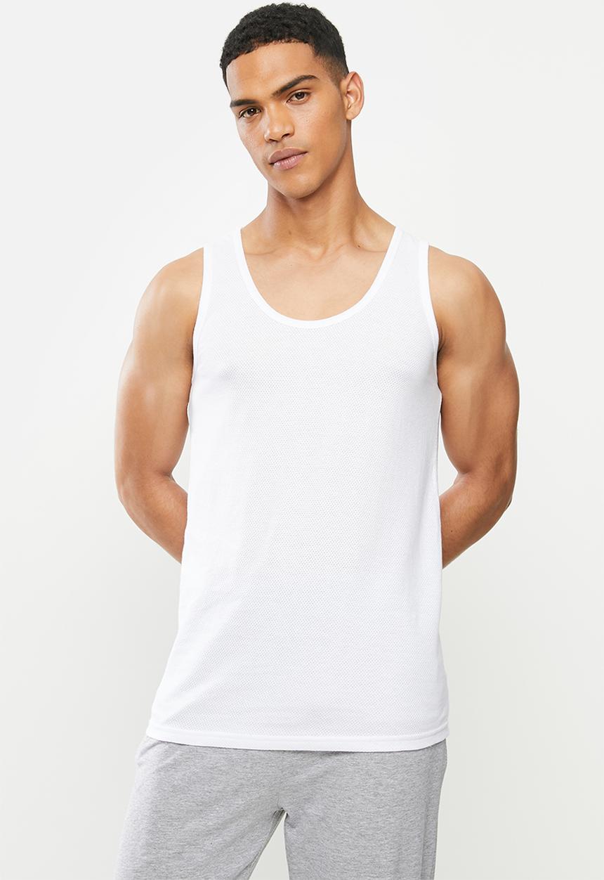 Jockey - 3 Pack eyelet vests - white