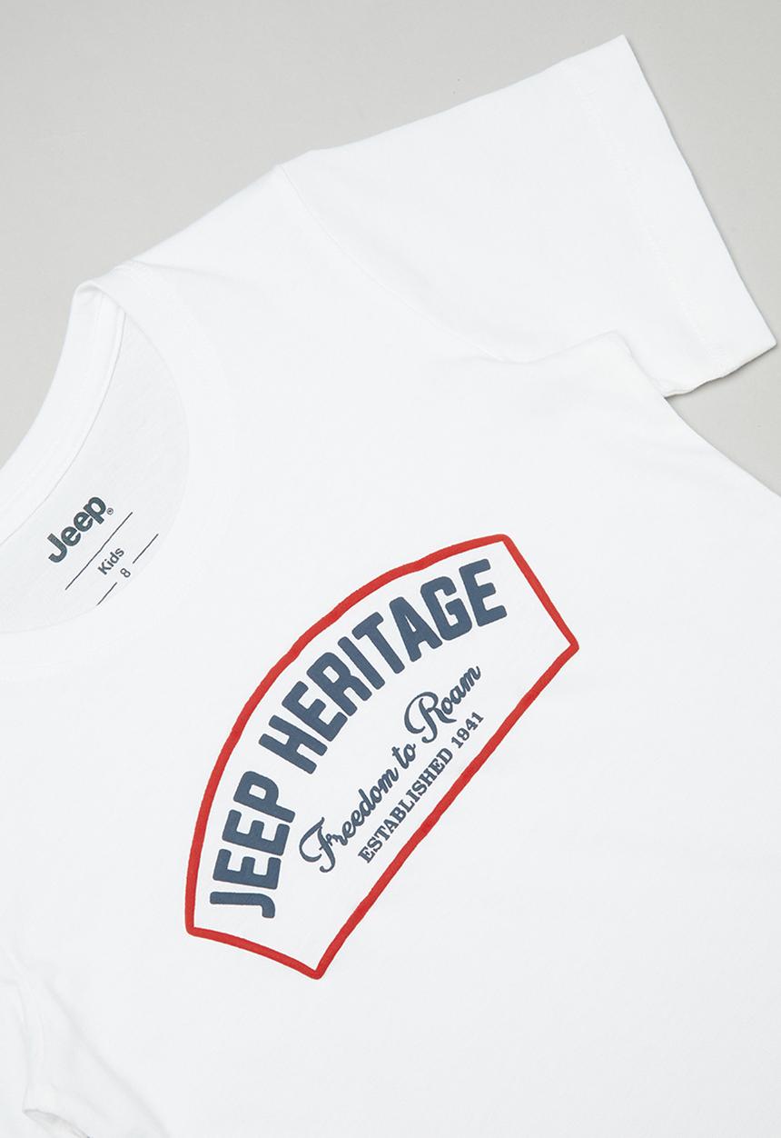 JEEP - Denver short sleeve graphic print tee - white