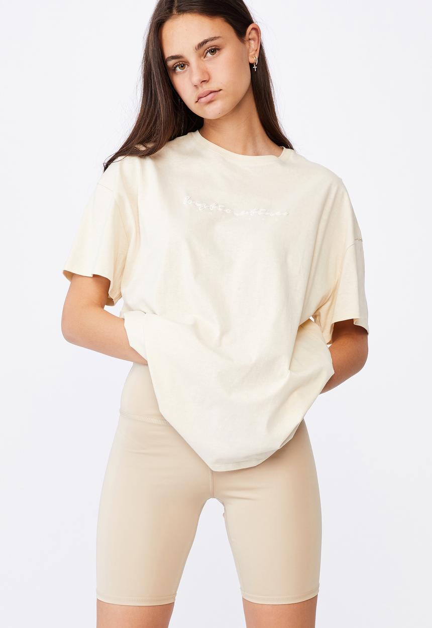 Factorie - Super relaxed graphic tee - fog