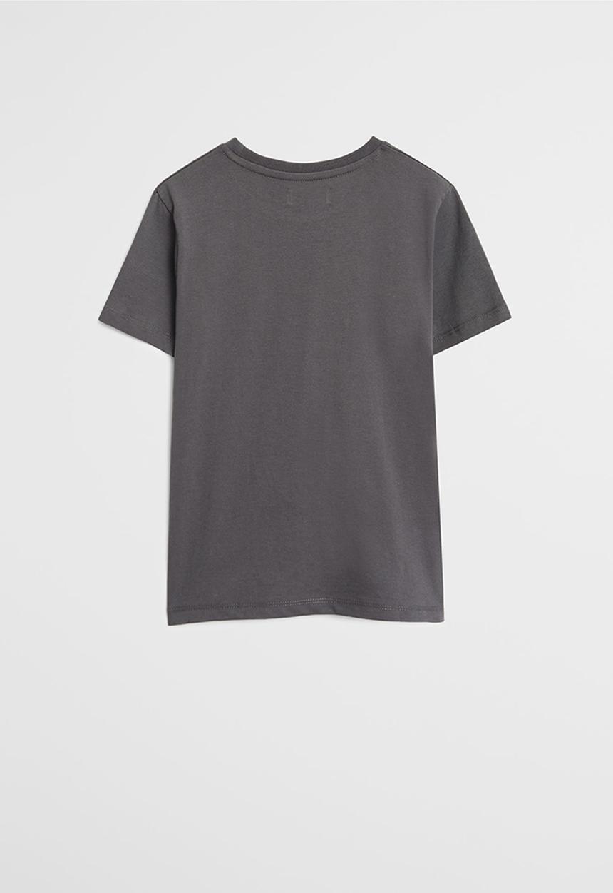 MANGO - Pocket print short sleeve tee - grey