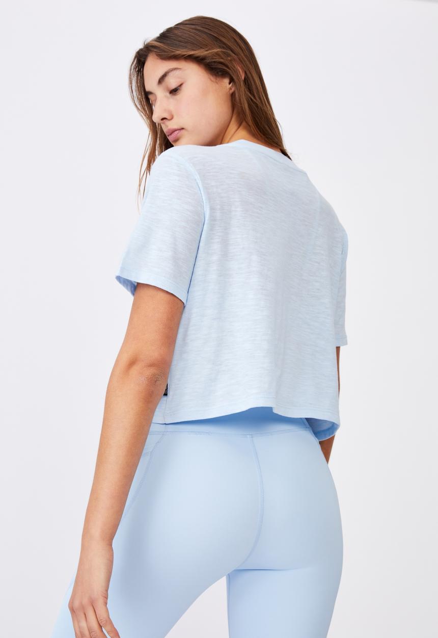 Cotton On - All things fabulous cropped tshirt - baby blue