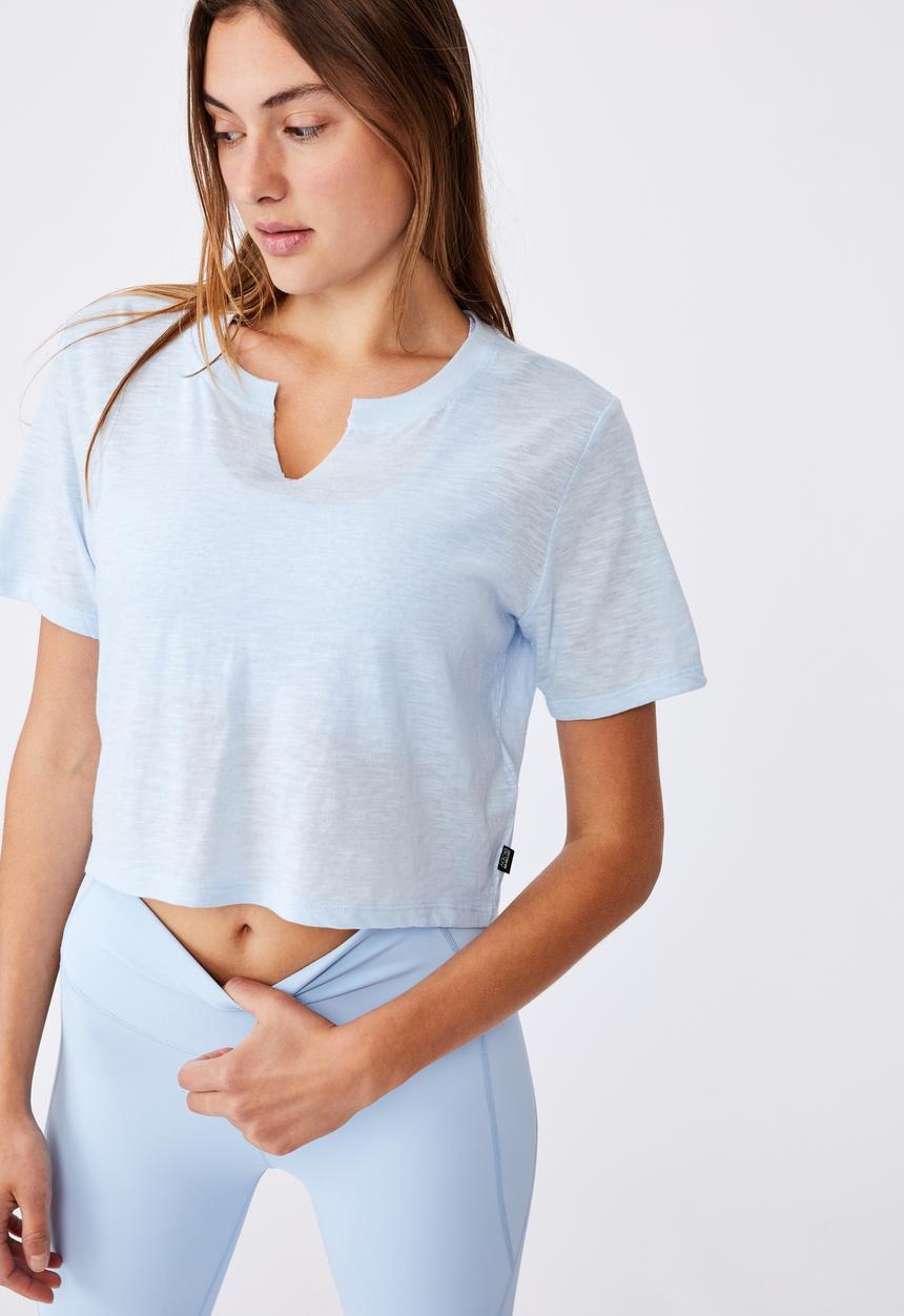 Cotton On - All things fabulous cropped tshirt - baby blue