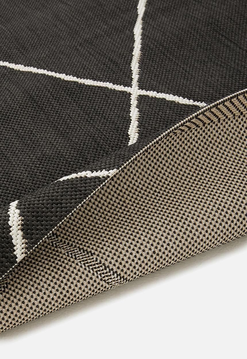 Hertex Haus - Criss cross jet (160x230) - dark grey 