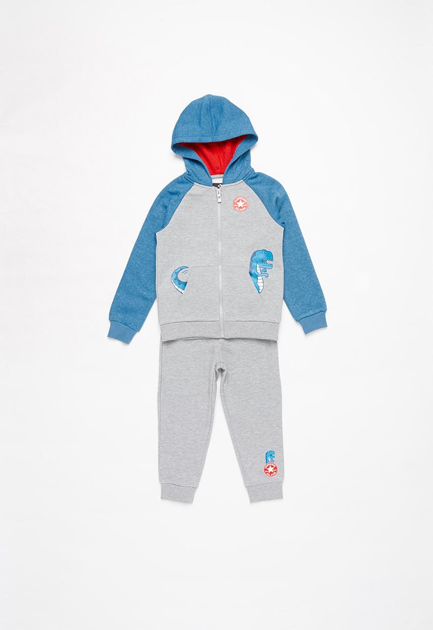 Converse - Boys colorblock dino set - grey & blue 