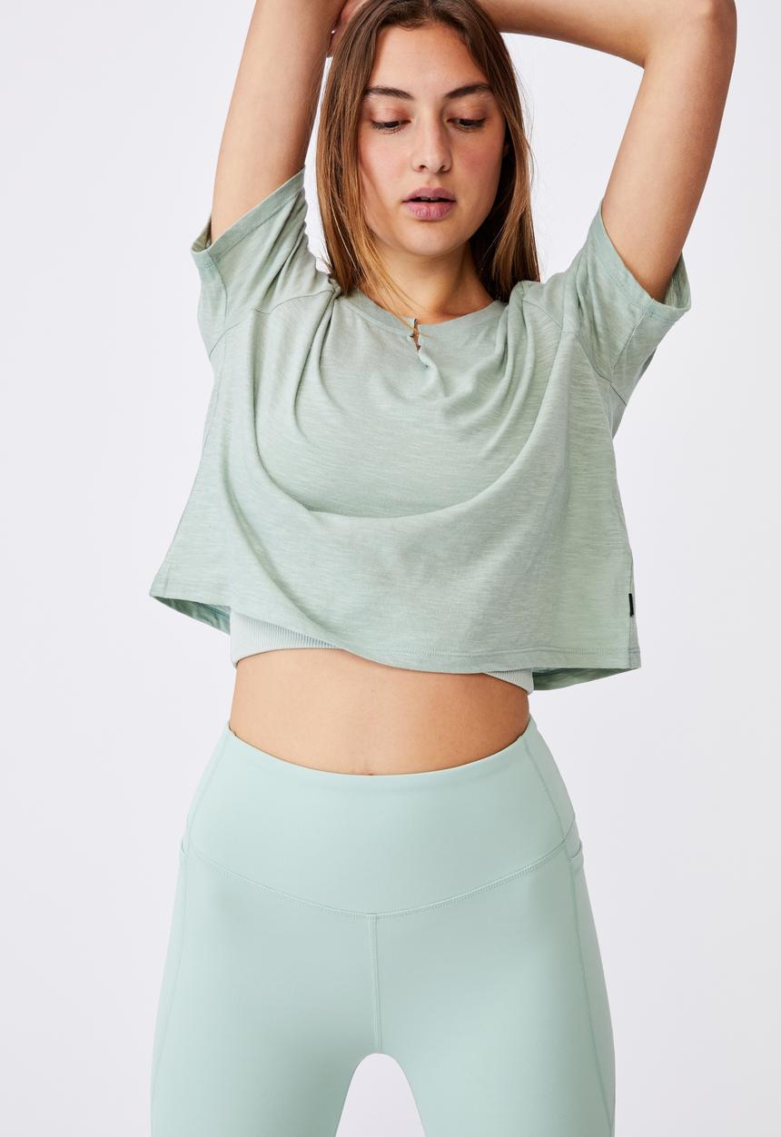 Cotton On - All things fabulous cropped T-shirt - mint chip