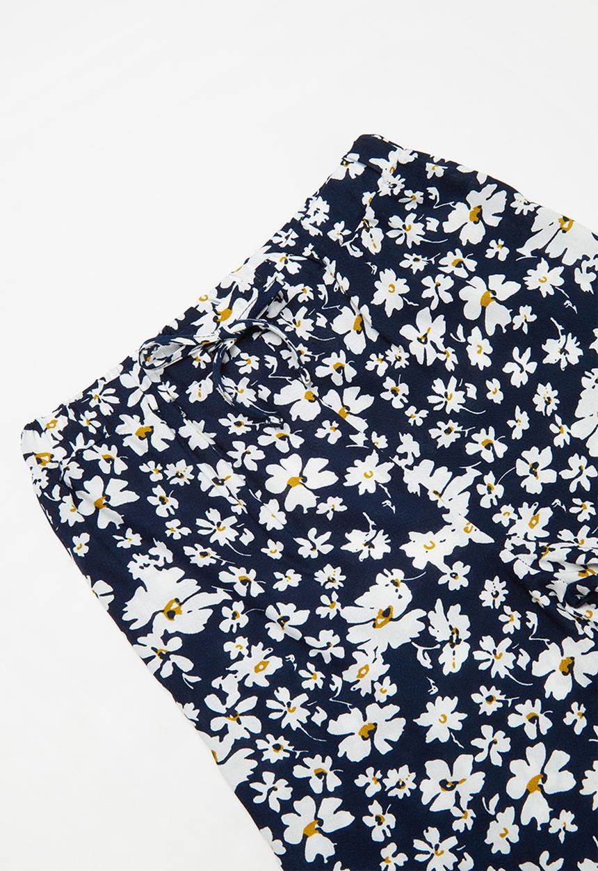 Superbalist - Elasticated culotte - navy & white 