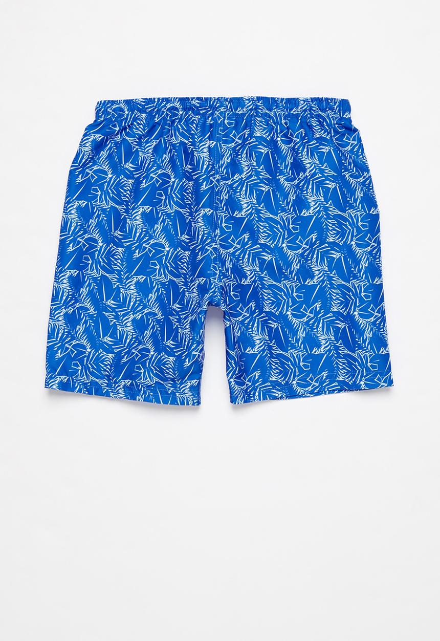 Rebel Republic - Tween boys printed board shorts - blue