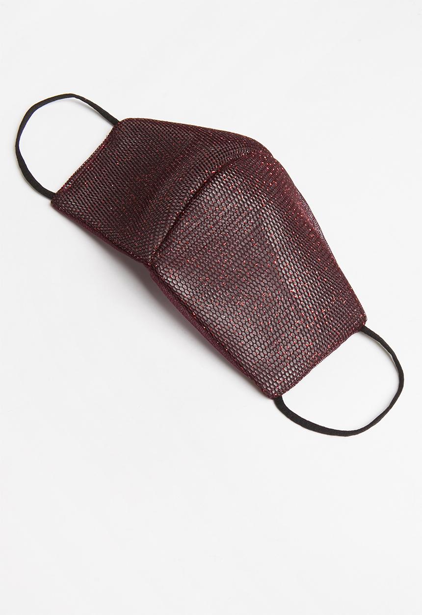 Superbalist - Glitter sports face mask - burgundy