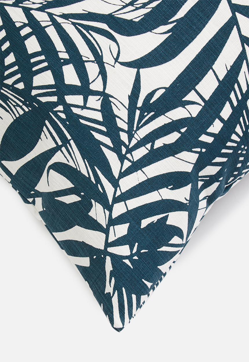 Sixth Floor - Layered palm cushion cover - teal