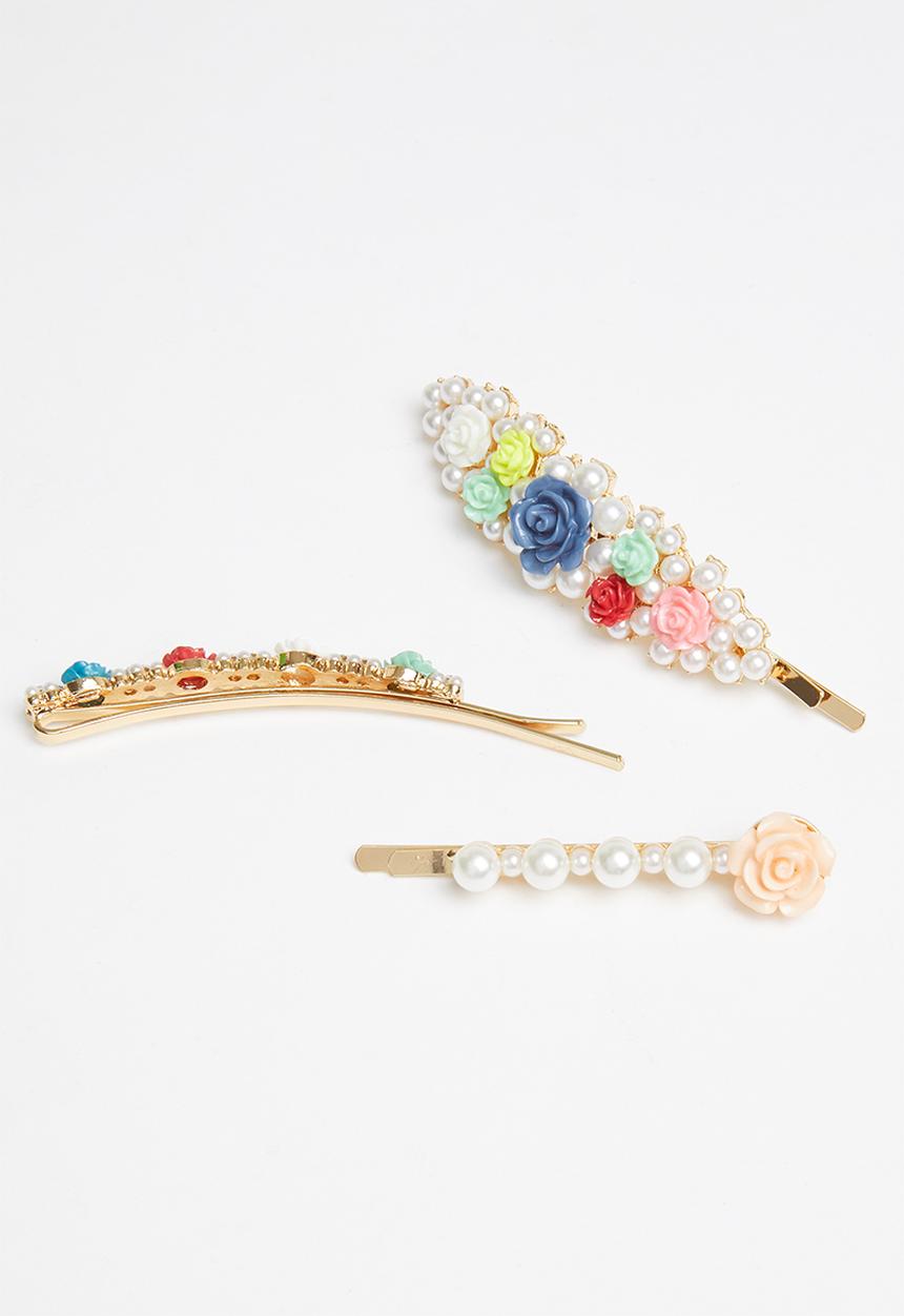 Superbalist - Flower hair slide set-multi