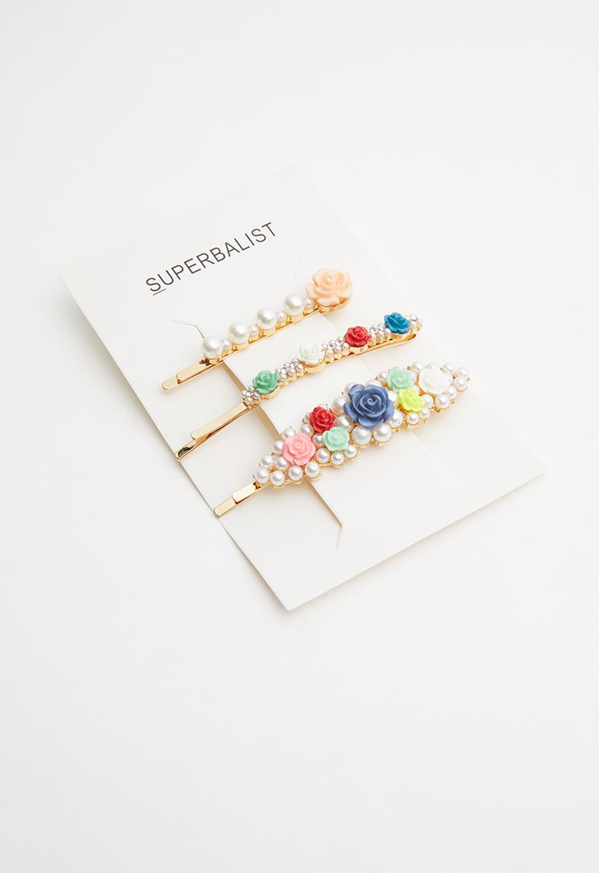 Superbalist - Flower hair slide set-multi
